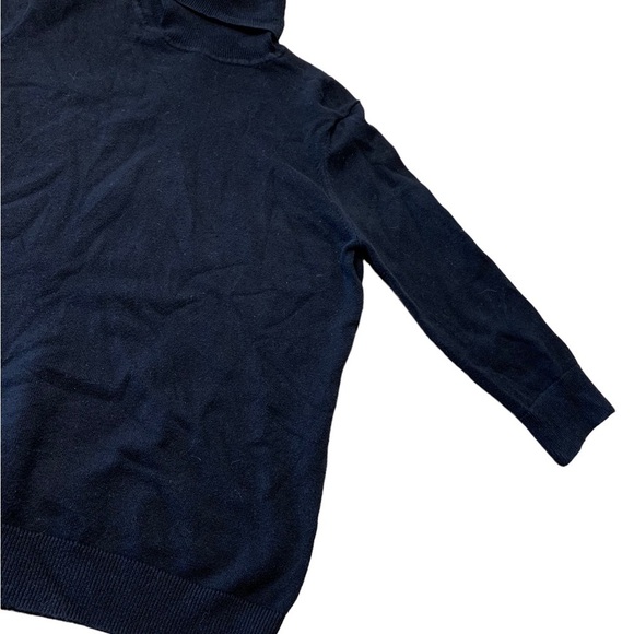 GAP Stretch Long SleeveTurtle Neck Sweater Size Medium Dark Blue Cotton - Picture 7 of 9